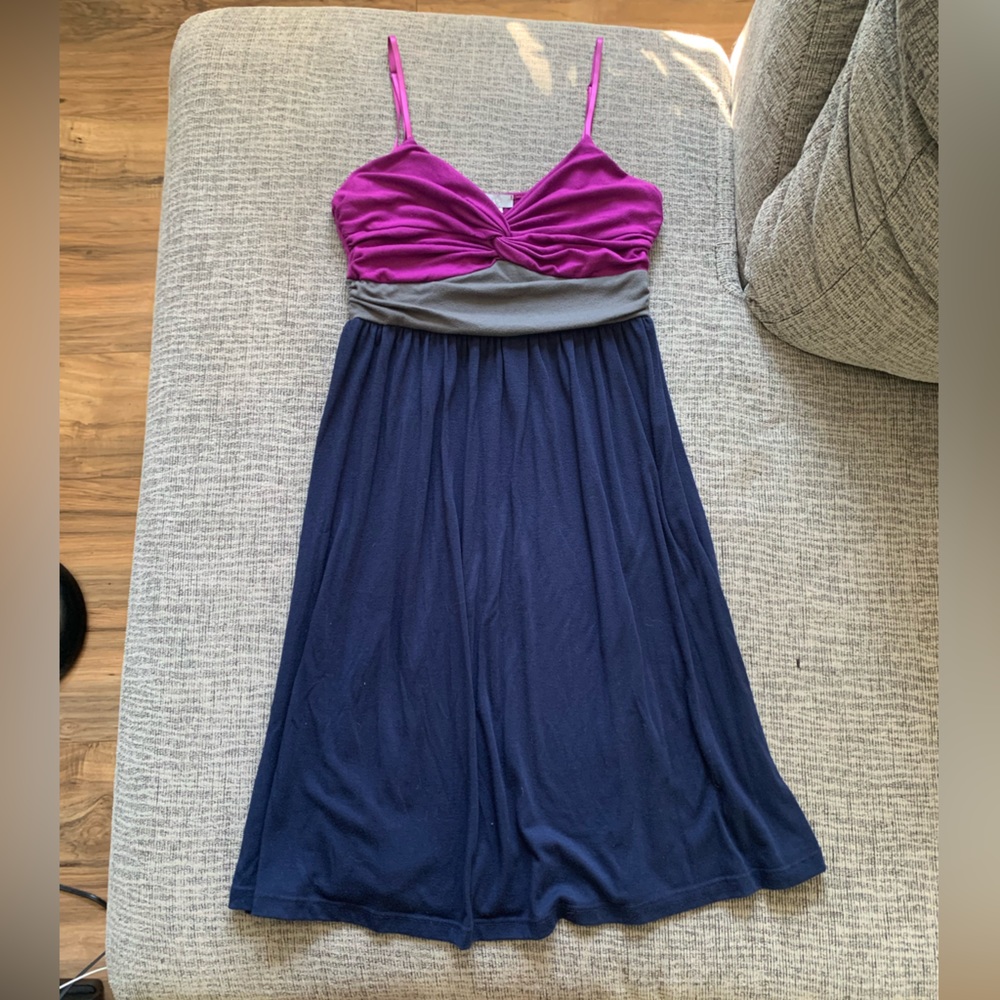 Purple Gray and Navy Tank Top Sundress by Delia’s Size S